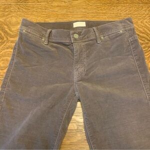 MOTHER Velvet The Curfew Pants Light Grey 27